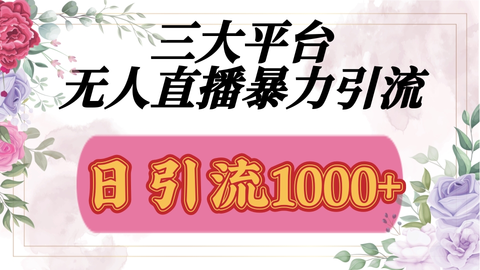 抖音，快手，视频号全平台通用，无人直播引流法，利用图片,模板,整套话术挂机全天支持矩阵操作，无限设备多开，超暴力引流，1000+高质量精准创业粉共创吧-网创项目资源站-副业项目-创业项目-搞钱项目共创吧