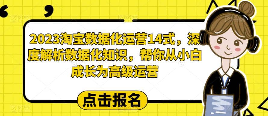 2023淘宝数据化-运营 14式，深度解析数据化知识，帮你从小白成长为高级运营网创吧-网创项目资源站-副业项目-创业项目-搞钱项目共创吧