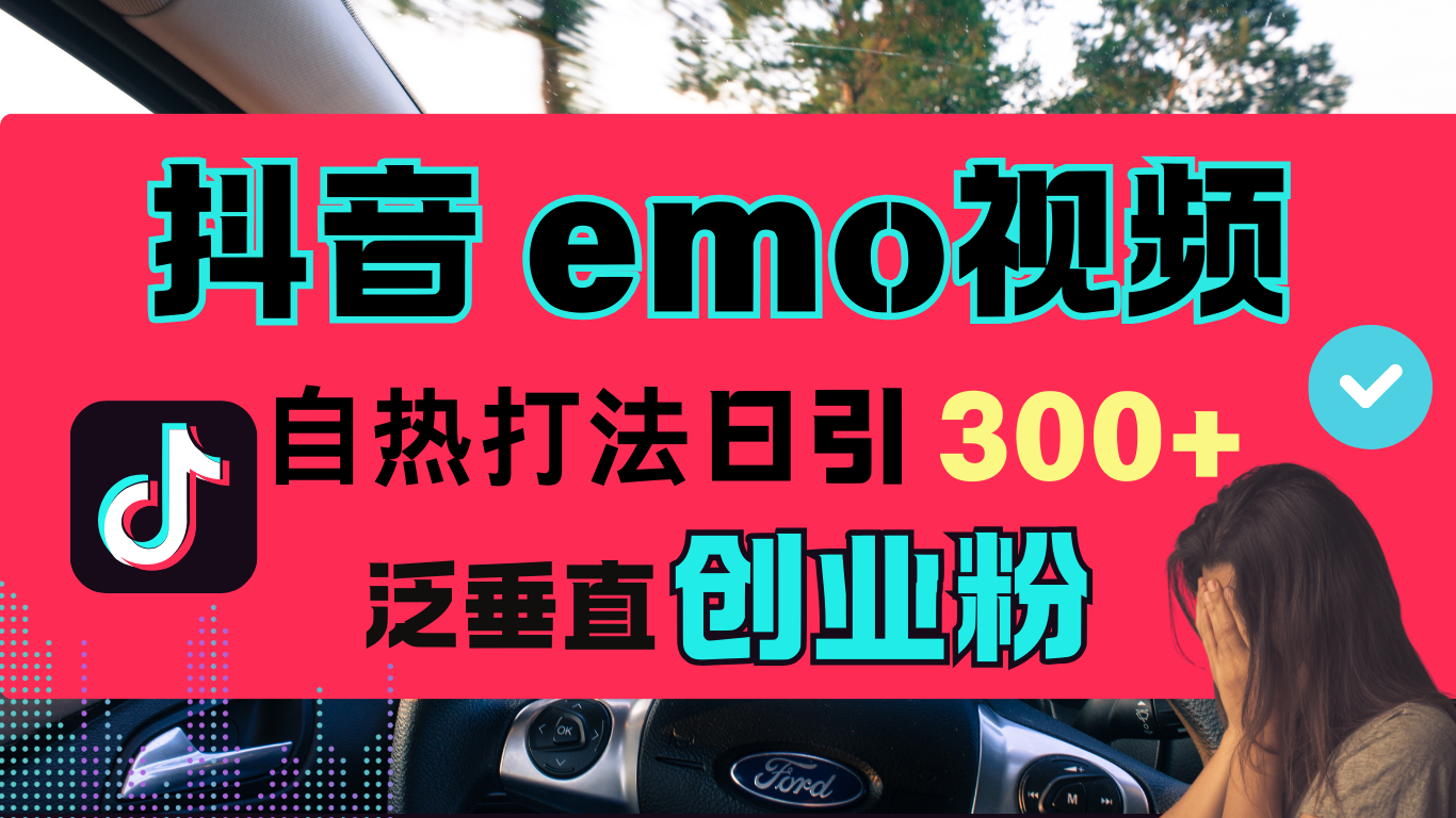 抖音“EMO视频”自热流打法，日引300+泛垂直创业粉共创吧-网创项目资源站-副业项目-创业项目-搞钱项目共创吧