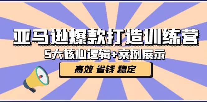 亚马逊爆款打造训练营：5大核心逻辑+案例展示 打造爆款链接 高效 省钱 稳定网创吧-网创项目资源站-副业项目-创业项目-搞钱项目共创吧