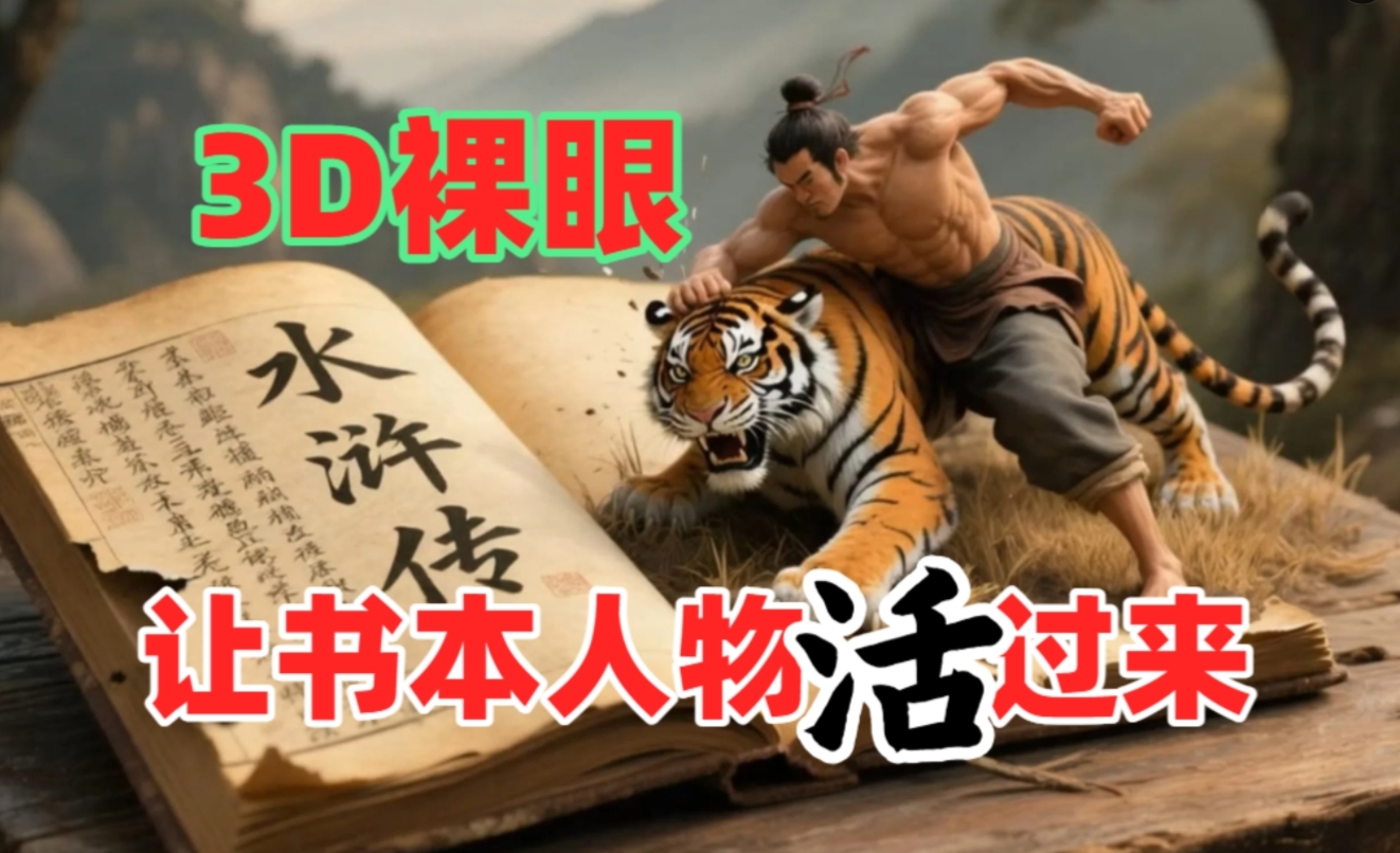 书本人物裸眼3D视频，一条视频收益过千，保姆级教程网创吧-网创项目资源站-副业项目-创业项目-搞钱项目共创吧