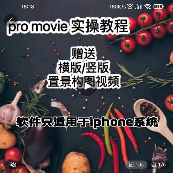 漆十二美食摄影，25​节promovie实操高手课节网创吧-网创项目资源站-副业项目-创业项目-搞钱项目共创吧