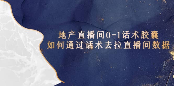 地产-直播间0-1话术胶囊，知道怎么通过话术去拉直播间数据网创吧-网创项目资源站-副业项目-创业项目-搞钱项目共创吧