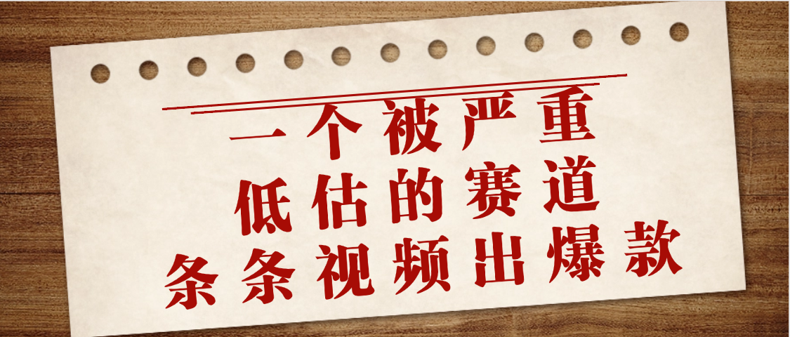 一个被严重低估的赛道，条条视频出爆款，一个月变现3万+网创吧-网创项目资源站-副业项目-创业项目-搞钱项目共创吧