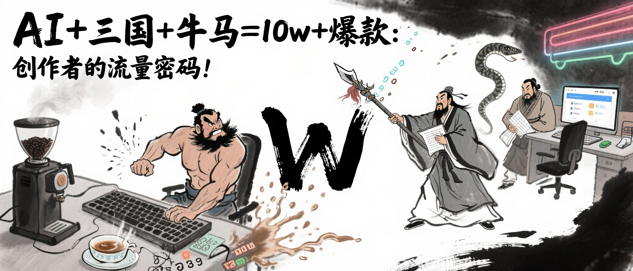 AI+三国+牛马=10w+爆款：创作者的流量密码！网创吧-网创项目资源站-副业项目-创业项目-搞钱项目共创吧