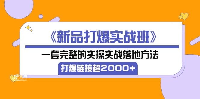 《新品打爆实战班》一套完整的实操实战落地方法，打爆链接超2000+（38节课)网创吧-网创项目资源站-副业项目-创业项目-搞钱项目共创吧