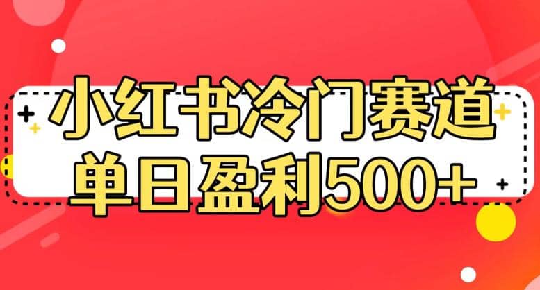 小红书冷门赛道，单日盈利500+【揭秘】网创吧-网创项目资源站-副业项目-创业项目-搞钱项目共创吧