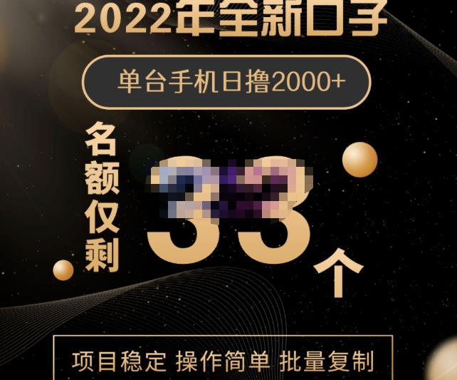 2022年全新口子，手机批量搬砖玩法，一部手机日撸2000+网创吧-网创项目资源站-副业项目-创业项目-搞钱项目共创吧