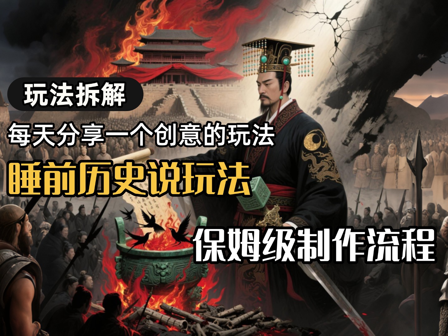 13条作品涨粉24.5万，全流程拆解睡前历史说，保姆级教程网创吧-网创项目资源站-副业项目-创业项目-搞钱项目共创吧