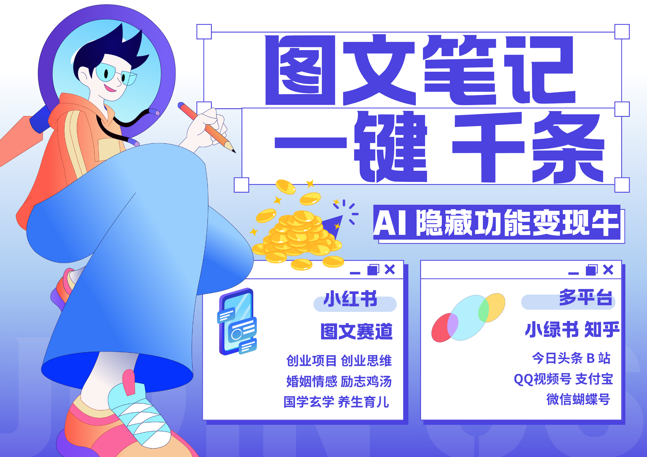小红书小绿书 秒生图文一键千条 轻松变现3W+共创吧-网创项目资源站-副业项目-创业项目-搞钱项目共创吧