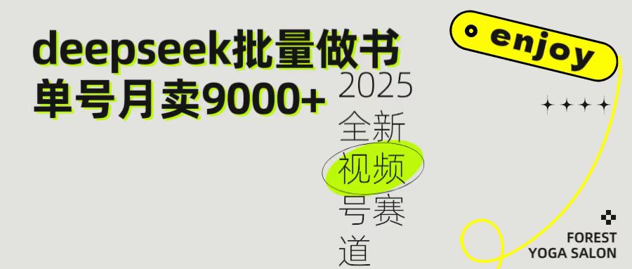 2025最新视频号项目 如何用Deepseek快速批量制作书单号 日入1000＋网创吧-网创项目资源站-副业项目-创业项目-搞钱项目共创吧