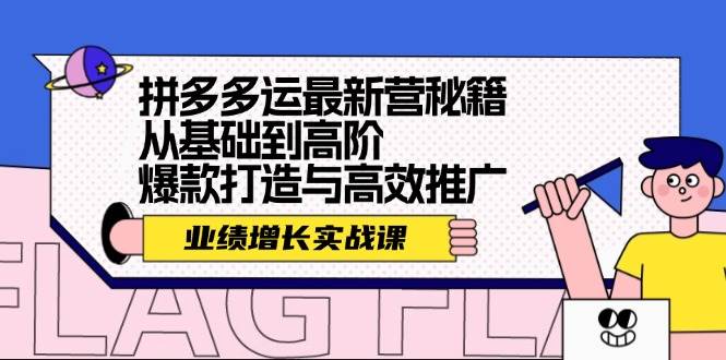 拼多多运最新营秘籍：业绩 增长实战课，从基础到高阶，爆款打造与高效推广共创吧-网创项目资源站-副业项目-创业项目-搞钱项目共创吧