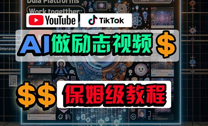 利用AI制作励志视频，在YouTube和TikTok赚钱，小白可做（附工具）共创吧-网创项目资源站-副业项目-创业项目-搞钱项目共创吧