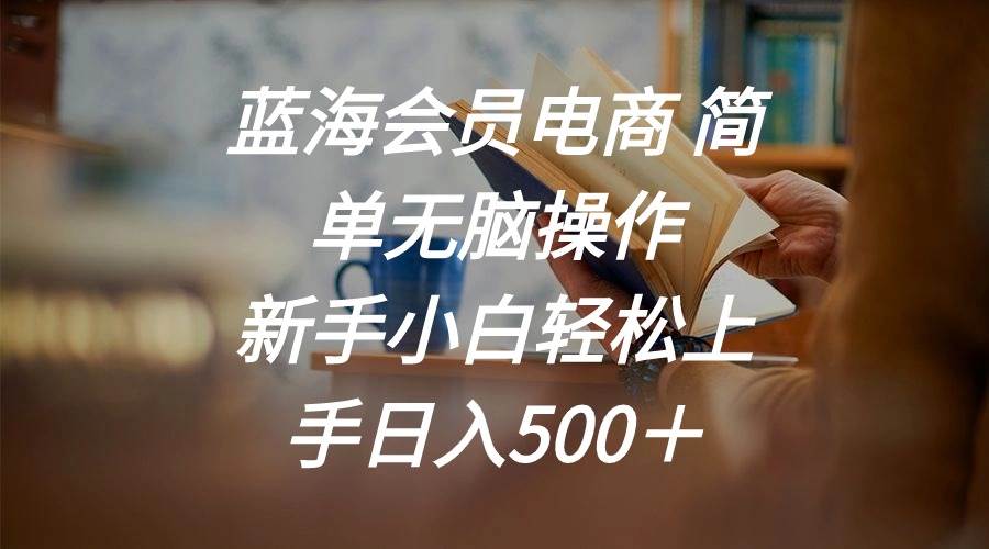 蓝海会员电商 简单无脑操作 新手小白轻松上手日入500＋共创吧-网创项目资源站-副业项目-创业项目-搞钱项目共创吧