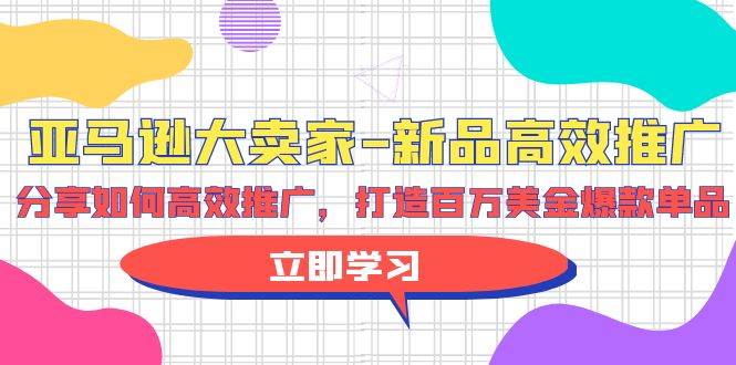 亚马逊 大卖家-新品高效推广，分享如何高效推广，打造百万美金爆款单品共创吧-网创项目资源站-副业项目-创业项目-搞钱项目共创吧