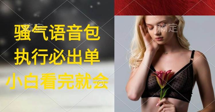 执行就出单，日入2000+，超火骚气语音包，小白看完课程就能马上实操共创吧-网创项目资源站-副业项目-创业项目-搞钱项目共创吧