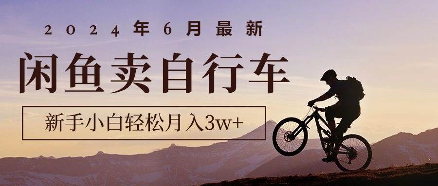 2024年6月最新闲鱼卖自行车，新手小白轻松月入3w+项目网创吧-网创项目资源站-副业项目-创业项目-搞钱项目共创吧