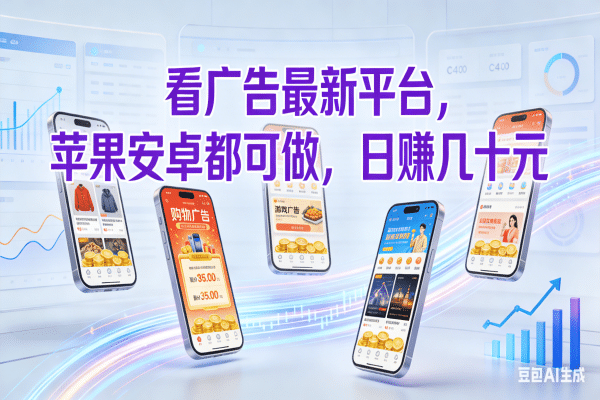 看广告最新平台，苹果安卓都可做，日赚几十元共创吧-网创项目资源站-副业项目-创业项目-搞钱项目共创吧