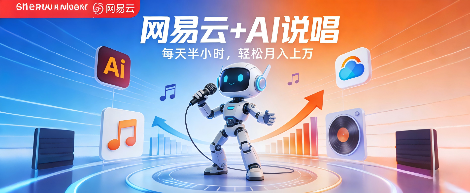 网易云+AI说唱，每天半小时，轻松月入上万共创吧-网创项目资源站-副业项目-创业项目-搞钱项目共创吧