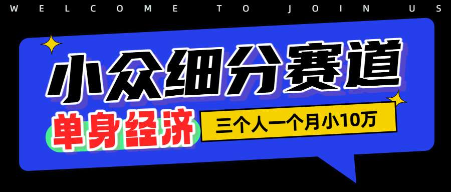 小众流量掘金，三个人一月小10W共创吧-网创项目资源站-副业项目-创业项目-搞钱项目共创吧
